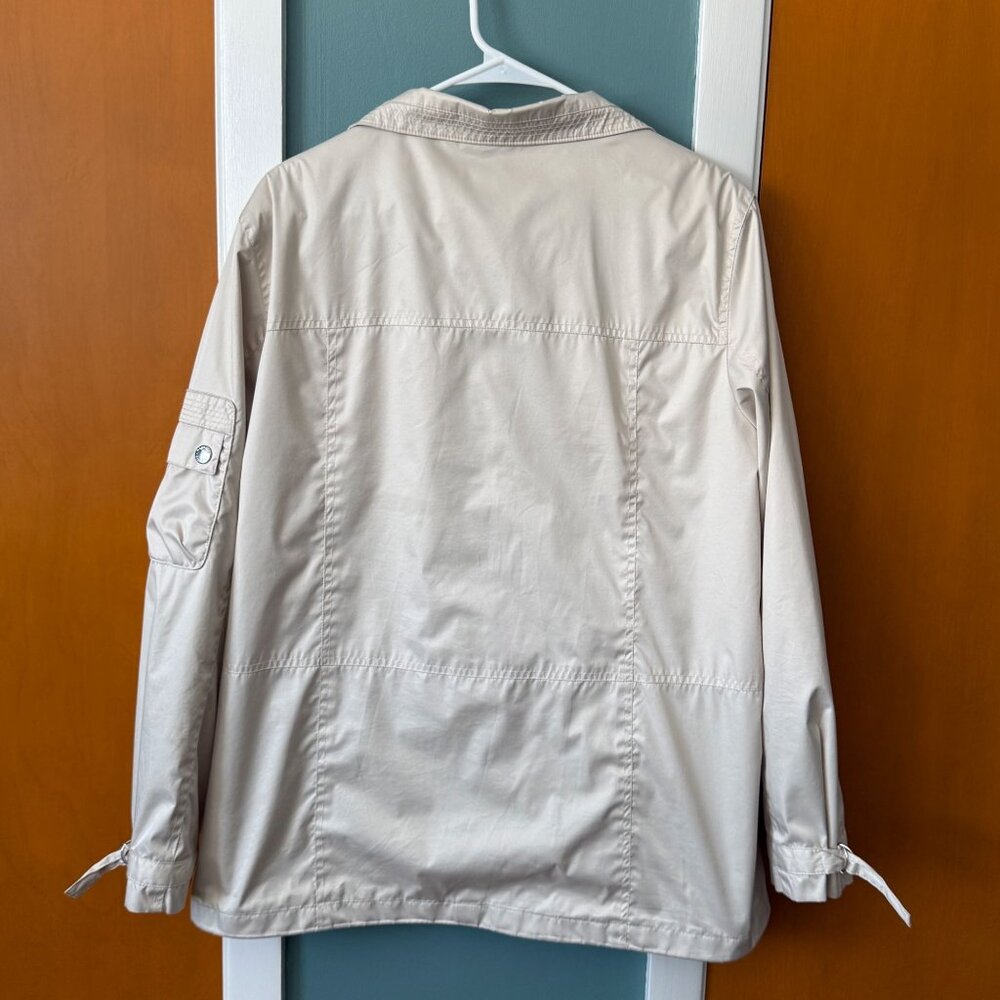 Neyelle Women’s Windbreaker Jacket L Champagne Beige Zipper Snap Front - Picture 8 of 16